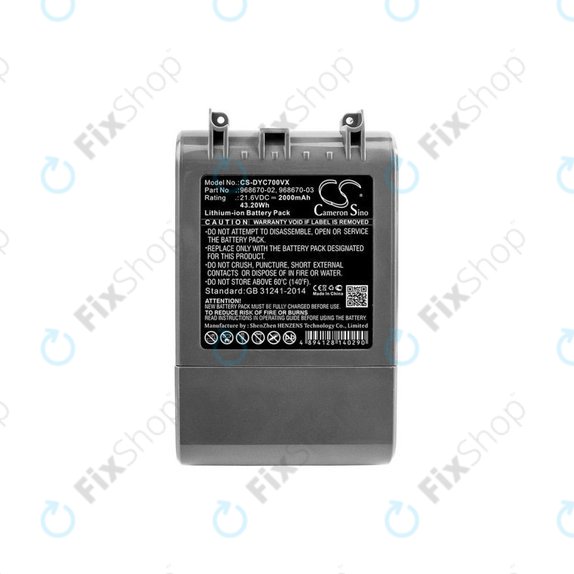 Dyson V7 - Baterie 968670-02, 968670-03 Li-Ion 21.6V 2000mAh HQ
