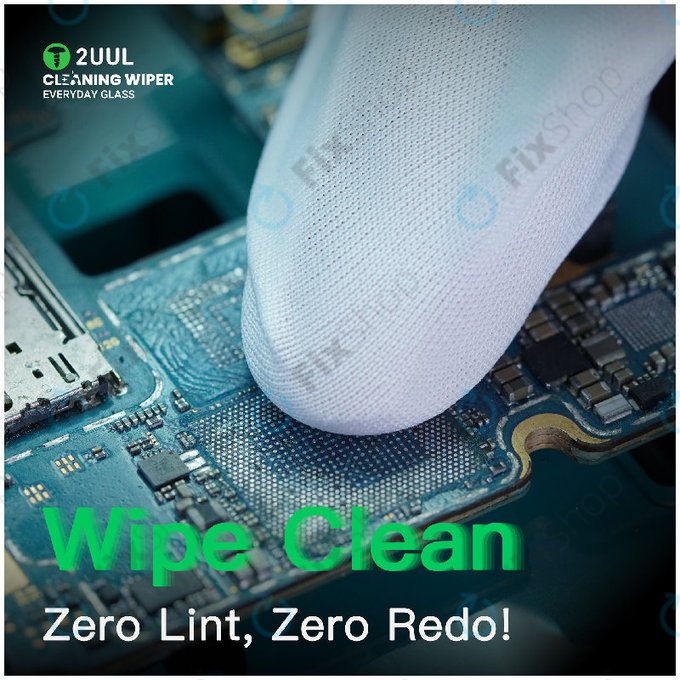 Lavete pentru curățarea sticlei, fără scame, 2UUL CL05, 4x100 buc/cutie