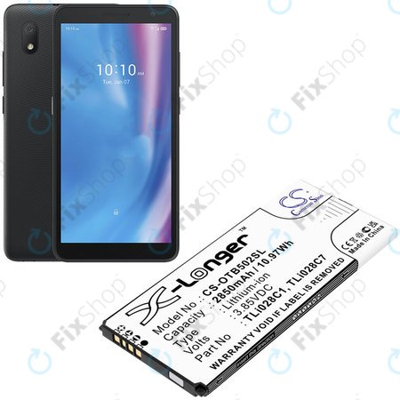 Baterie pentru Alcatel 1b 2020, Alcatel Ot-5002a, 2850mAh, Li-Ion, 3.85V, TLI028C1, HQ