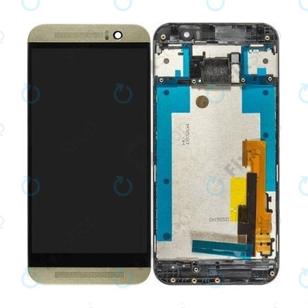 HTC One M9 - Ecran LCD + Sticlă Tactilă + Ramă (Silver/Gold) TFT