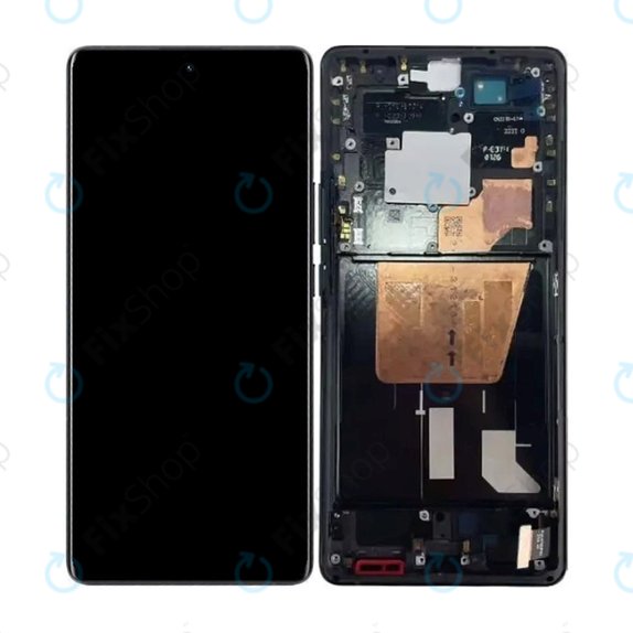 Vivo X80 Pro 5G V2185A V2145 - Ecran LCD + Sticlă Tactilă + Ramă (Cosmic Black) TFT