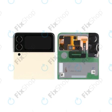 Samsung Galaxy Z Flip 3 F711B - Ecran LCD + Sticlă Tactilă + Ramă (Extern) (Cream) - GH97-26773B Genuine Service Pack
