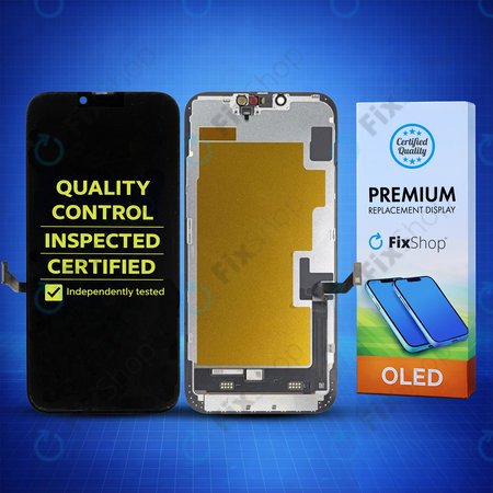 Apple iPhone 14 Plus - Ecran LCD + Sticlă Tactilă + Ramă Hard OLED FixPremium