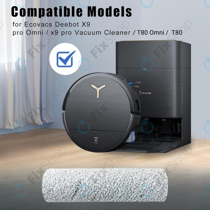 Ecovacs Deebot X9 Pro Omni, X9 Pro, X8 Pro Omni, X8 Omni, T80 Omni, T80 - Rulou mop