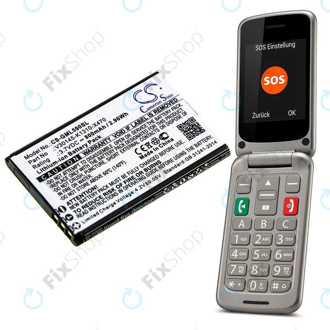 Baterie pentru Saiet Lumina, Ready, Single, Brondi Amico Favoloso, Gigaset GI390, 590, 800mAh, Li-Ion, 3.7V, V30145-K1310-X470, HQ