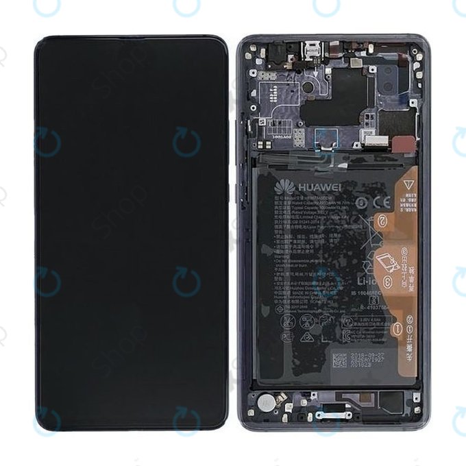 Huawei Mate 20 X - Ecran LCD + Sticlă Tactilă + Ramă + Baterie (Phantom Silver) - 02352GDA Genuine Service Pack