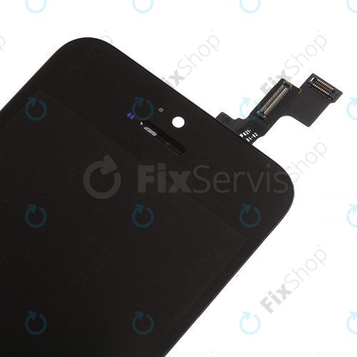Ecran pentru iPhone 5S, SE, Black, Sticlă tactilă cu ramă