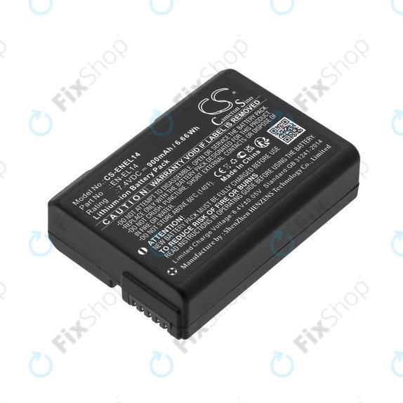 Baterie pentru Nikon D3100 DSLR, 900mAh, Li-Ion, 7.4V, EN-EL14, HQ