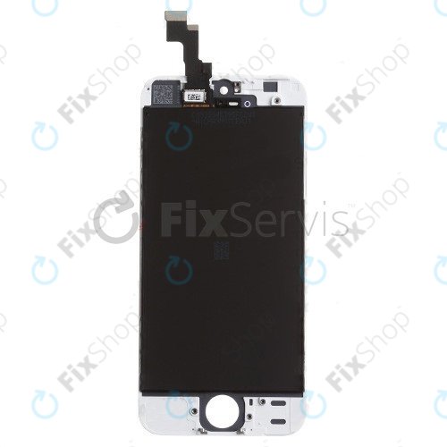 Ecran pentru iPhone 5S, SE, White, Sticlă tactilă cu ramă