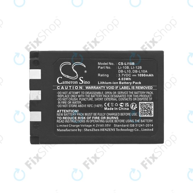 Baterie pentru Olympus C-765 Zoom, Camedia X-3, 1090mAh, Li-Ion, 3.7V, Li-10B, HQ