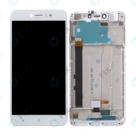Xiaomi Redmi Note 5A 32GB, 64GB - Ecran LCD + Sticlă Tactilă + Ramă (White) TFT