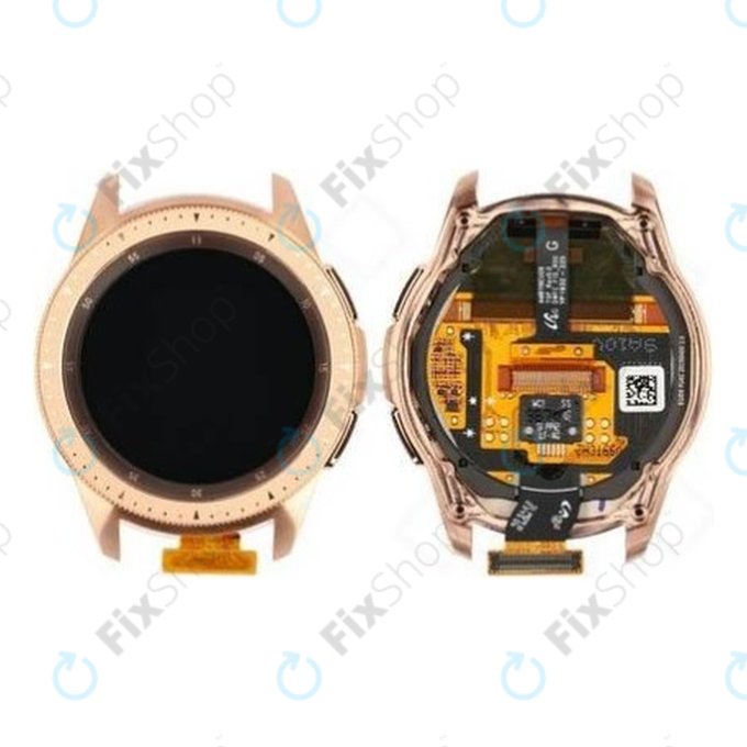 Samsung Galaxy Watch 42mm R810 - Ecran LCD + Sticla Tactilă + Ramă (Rose Gold) - GH97-22290B Genuine Service Pack