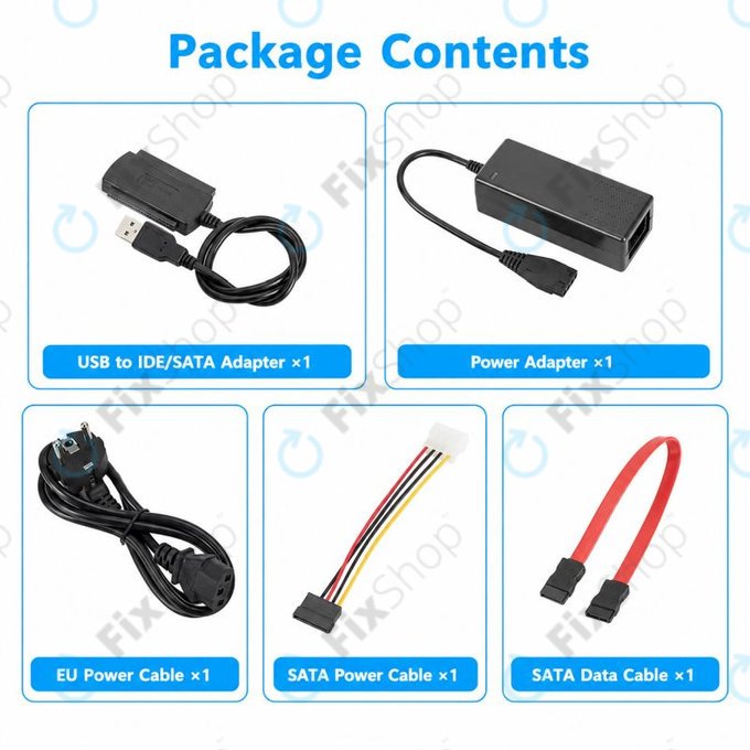 Adaptor USB 2.0 la IDE / SATA pentru HDD/SSD de 2,5" și 3,5", cu alimentare EU