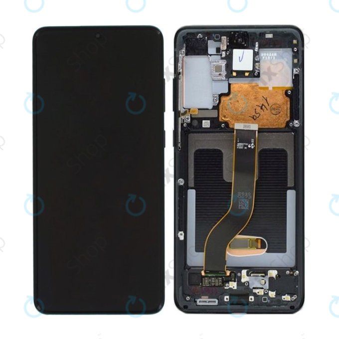 Samsung Galaxy S20 Plus G985F - Ecran LCD + Sticlă Tactilă + Ramă (Cosmic Black) - GH82-22134A, GH82-22145A, GH82-31441A Genuine Service Pack