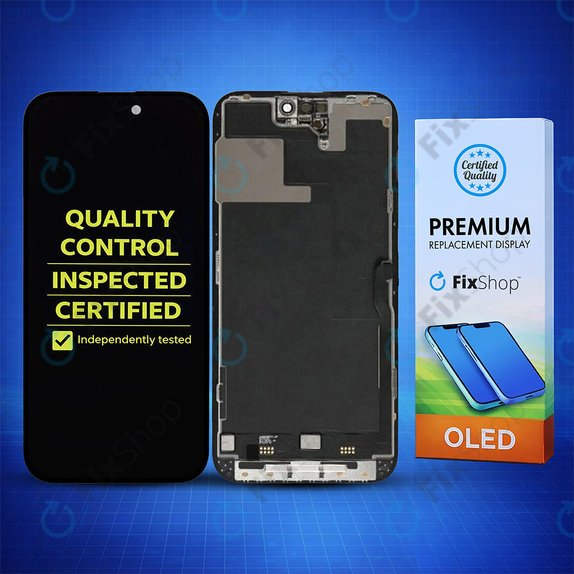 Apple iPhone 14 Pro - Ecran LCD + Sticlă Tactilă + Ramă Hard OLED FixPremium