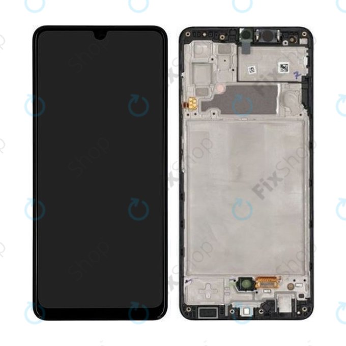 Samsung Galaxy A32 A325F - Ecran LCD + Sticlă Tactilă + Ramă (Awesome Black) - GH82-25566A, GH82-25579A Genuine Service Pack