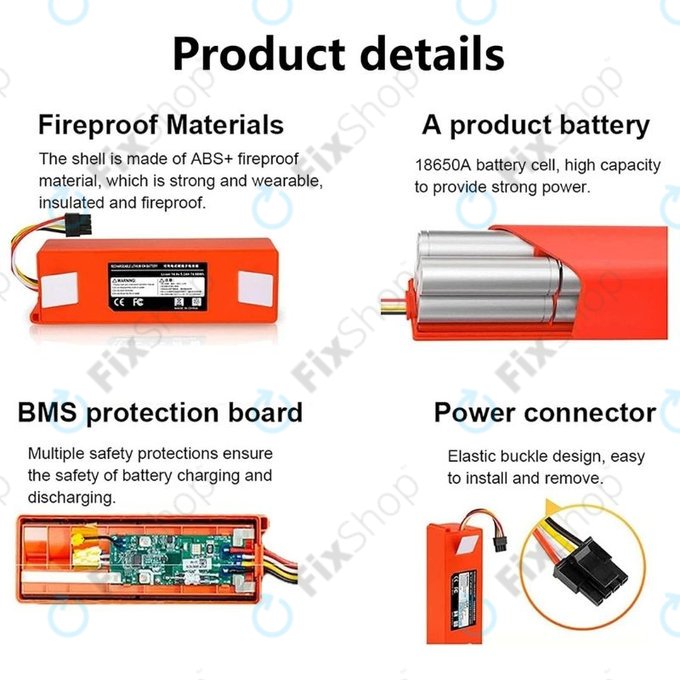 Xiaomi Roborock-series, Mi Robot Vacuum Mop 1S, Xiaowa-series - Baterie BRR-2P4S-5200 Li-Ion 5200mAh