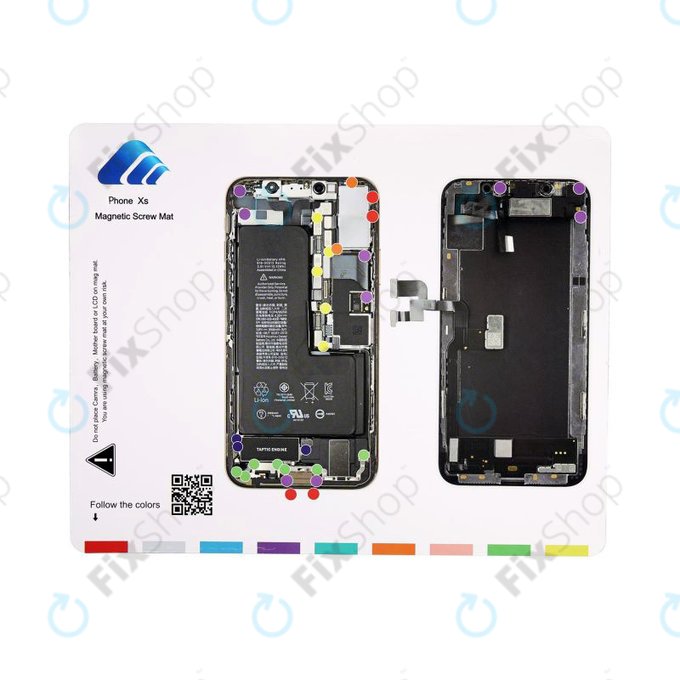 Organizator magnetic de șuruburi cu diagramă (iPhone XS)