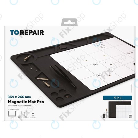 SBS - Covoraș magnetic Pro pentru șuruburi și piese mici 4-în-1, negru