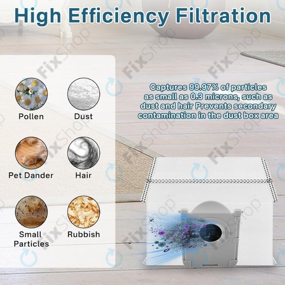 Sac de praf, 4 buc. pentru Ecovacs Deebot T30c, T50-series, T80-series, X8-series, X9 Pro-series