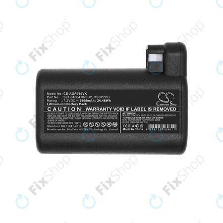 AEG RX-series, Electrolux E, P-series - Baterie S91-0400410-SU2, OSBP72LI, OSBP72LI25 Li-Ion 7.2V 3400mAh HQ