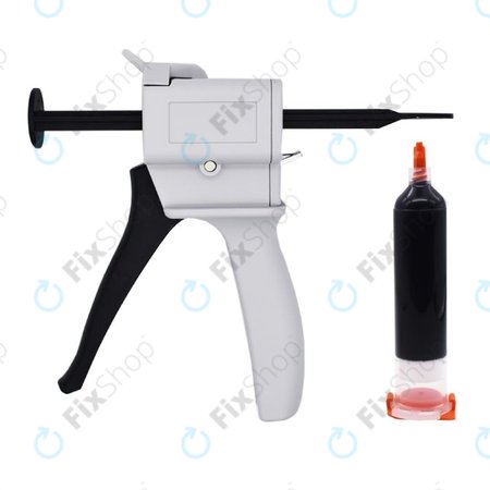 E-Fixit Black-8 - Lipici Structural pentru Geamuri Spate, Capace și Rame + Pistol de Lipire