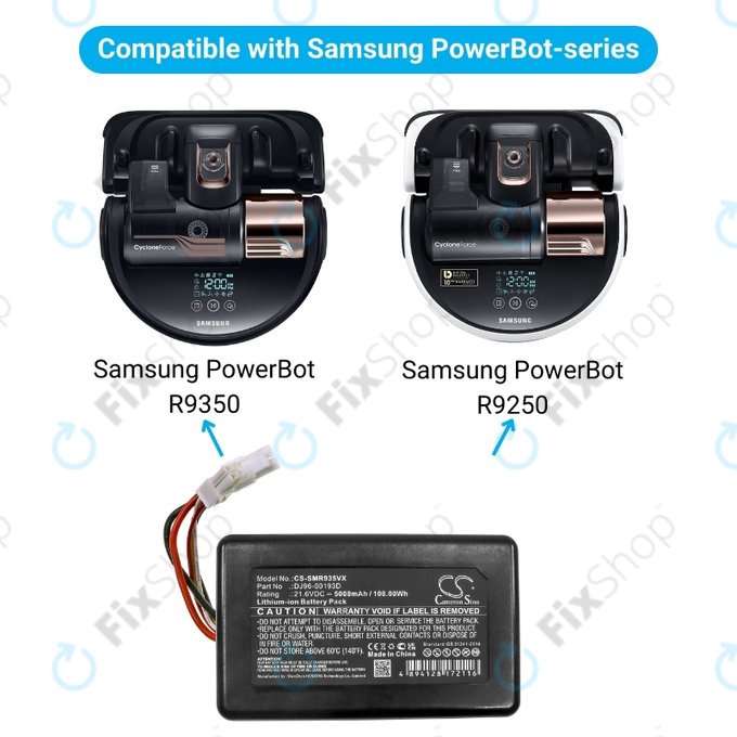 Samsung PowerBot R9350, R9250 - Baterie DJ96-00193D Li-Ion 21.6V 5000mAh HQ