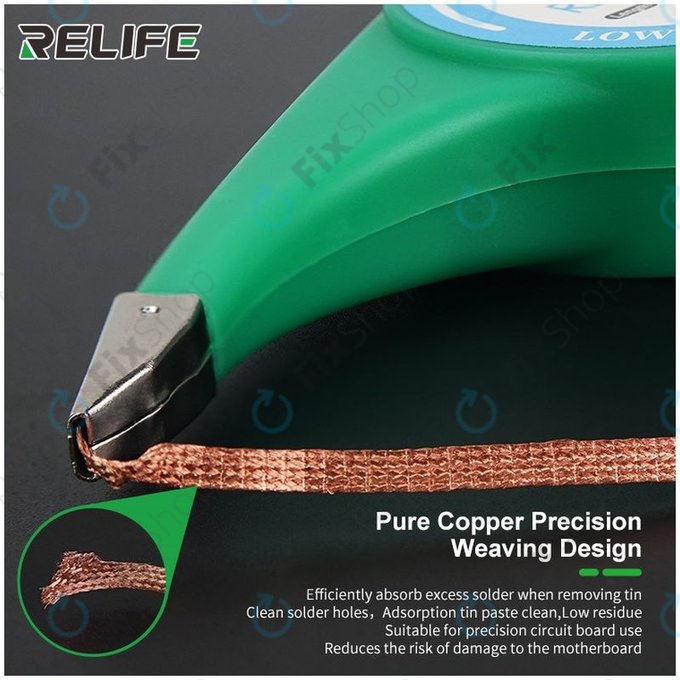 Relife RL-1520 - Fitil de lipit pentru îndepărtarea excesului de tablă (1,5 mm)