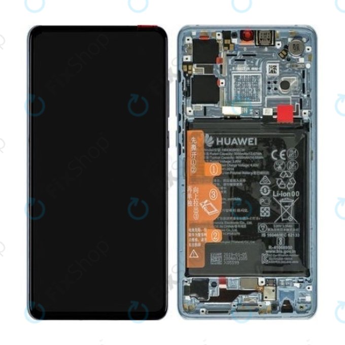 Huawei P30 - Ecran LCD + Sticlă Tactilă + Ramă + Baterie (Breathing Crystal) - 02352NLP, 02354HMF, 02354KUB Genuine Service Pack
