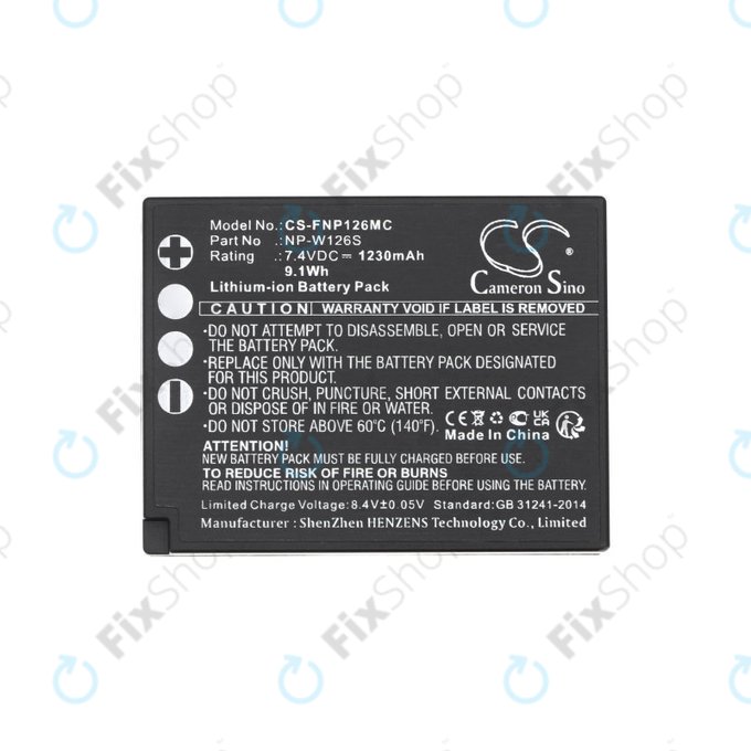 Baterie pentru Fujifilm Finepix Hs30, X-T30, 1230mAh, Li-Ion, 7.4V, NP-W126S, HQ