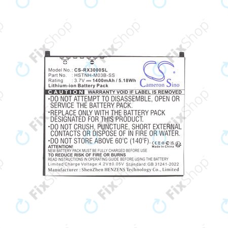 Baterie pentru HP Compaq iPAQ rx3000, rx3115, rx3700, hx2110, hx2790, 1400mAh, Li-Ion, 3.7V, HSTNH-M03B-SS, HQ