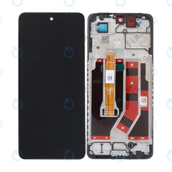 Oppo A98 - Ecran LCD + Sticlă Tactilă + Ramă (Cool Black) TFT