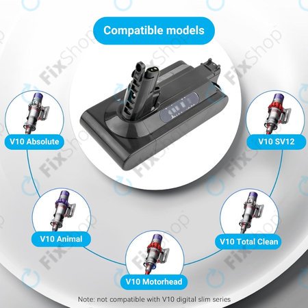 Dyson V10 - Baterie 969352-02, SV12, 206340 Li-Ion 25.2V 2500mAh HQ