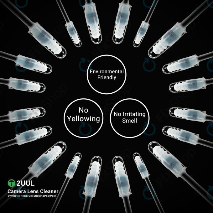 2UUL CL21 - Bețișoare pentru curățarea obiectivului camerei (48 bucăți)