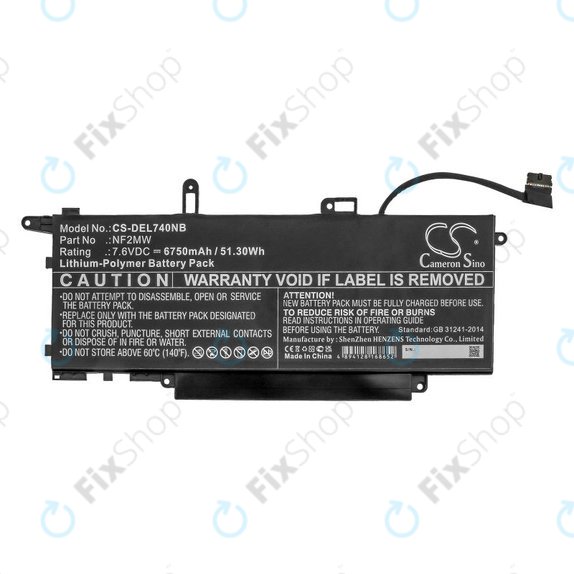 Baterie pentru Dell Latitude 7310 2-in-1, 7400 2-in-1, 6750mAh, Li-Pol, 7.6V, NF2MW, HQ