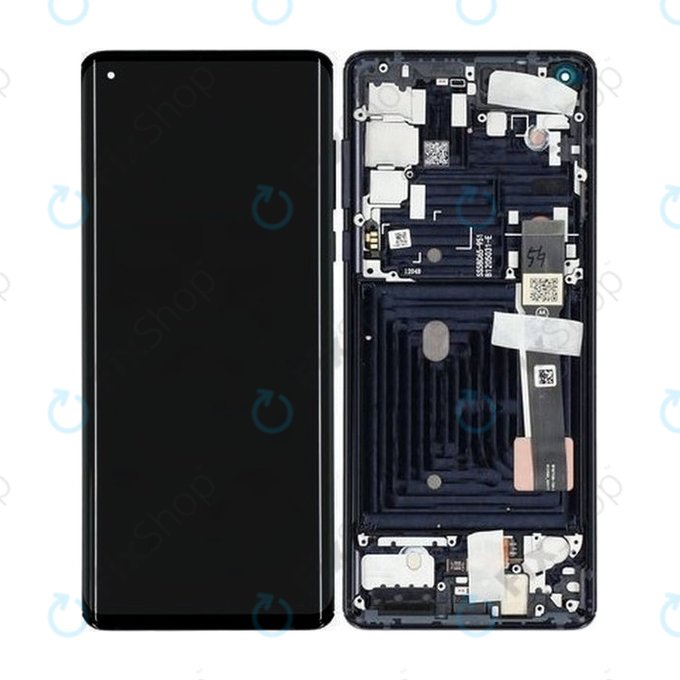 Motorola Edge - Ecran LCD + Sticlă Tactilă + Ramă (Solar Black) - 5D68C16586, 5D68C16581, 5D68C17030 Genuine Service Pack