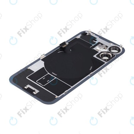 Apple iPhone 16 Plus - Sticlă pentru carcasa din spate + Sticlă cameră + Placă metalică + Magneți MagSafe (Black)