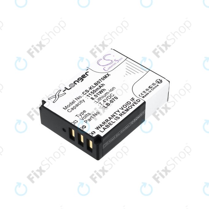 Baterie pentru Kodak PIXPRO S1, AZ651, AZ652, AZ901, 1150mAh, Li-Ion, 7.4V, LB-070, HQ