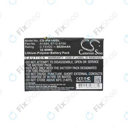 Apple iPad Air, iPad (5th Gen 2017), iPad (6th Gen 2018) - Baterie A1484, 6712-6700 8820mAh HQ