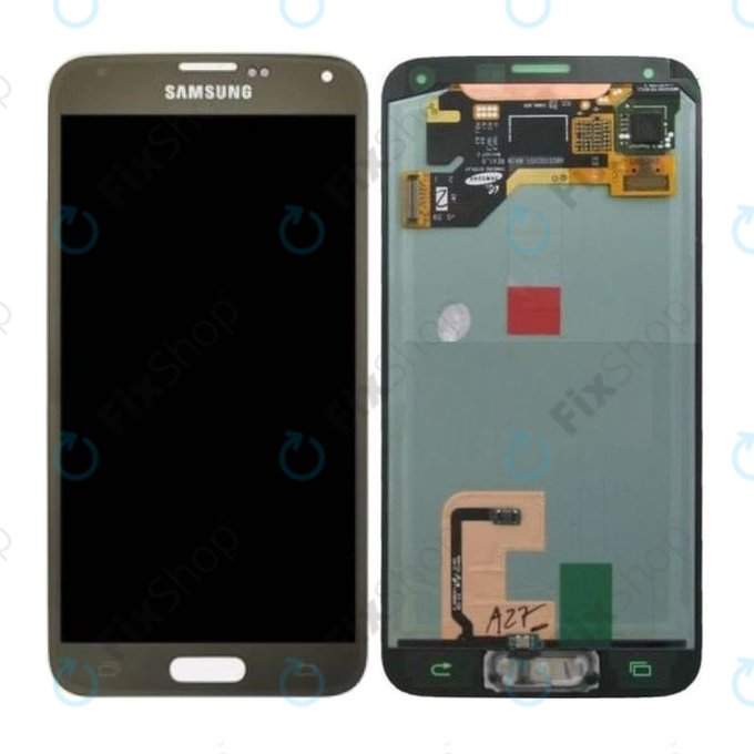 Samsung Galaxy S5 G900F - Ecran LCD + Sticlă Tactilă (Copper Gold) - GH97-15959D, GH97-15734D Genuine Service Pack