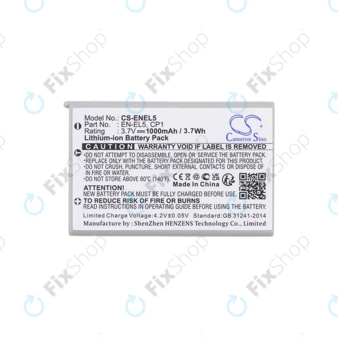 Nikon Coolpix, Coolpix AW, Coolpix P, Coolpix S, KlickTel Navigator K5 - Baterie EN-EL5 Li-Ion 1000mAh HQ