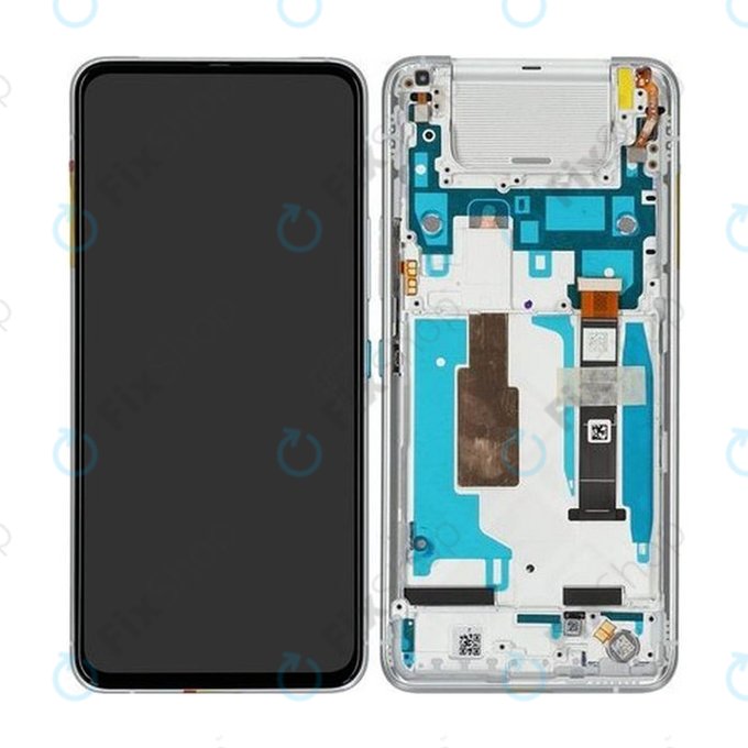 Asus Zenfone 8 Flip ZS672KS - Ecran LCD + Sticlă Tactilă + Ramă (Glacier Silver) - 90AI0042-R20010 Genuine Service Pack