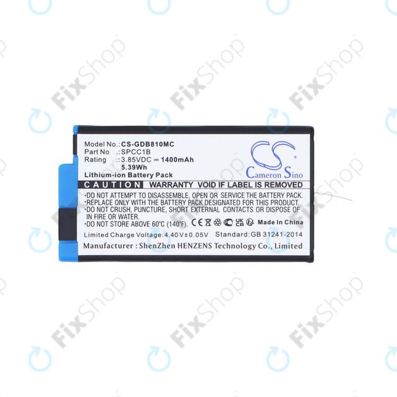 Baterie pentru GoPro Max, Max 360, Acbat-001, 1400mAh, Li-Ion, 3.85V, SPCC1B, HQ