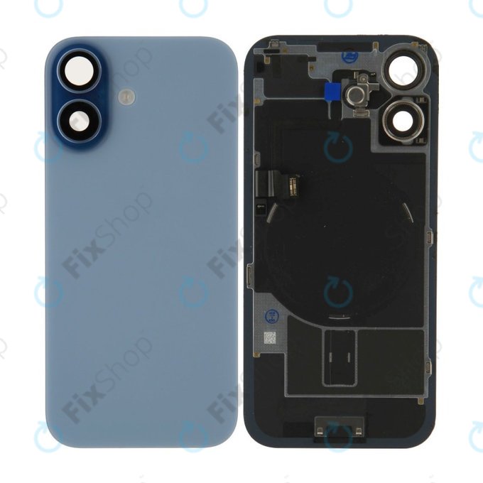 Sticlă carcasă spate pentru iPhone 17, Mist Blue, Pulled A