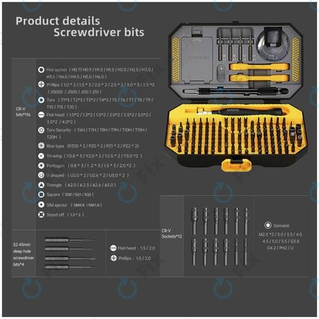 Jakemy JM-8183 - Set de Instrumente de Precizie pentru Întreținerea Telefoanelor Mobile, Tabletelor și Calculatoarelor