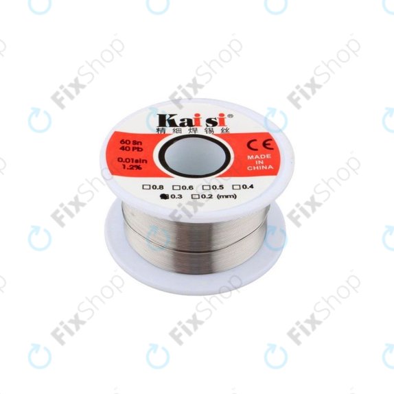 Kaisi - Sârmă de lipit pentru lipire de precizie Sn/Pb - 0,3 mm (50g)