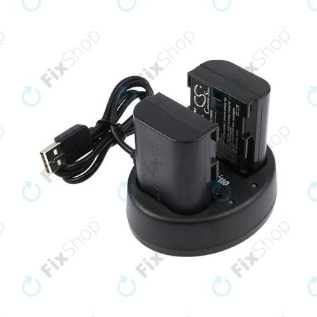 2 baterii cu încărcător pentruCanon EOS 5D Mark II, EOS 7D, 2000mAh, Li-Ion, 7.4V, LP-E6, HQ