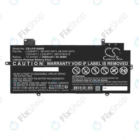 Baterie pentru Lenovo Thinkpad X1 Carbon G9, G10, X1 Yoga Gen 6, 7, 3600mAh, Li-Pol, 15.44V, 5B10W13973, HQ