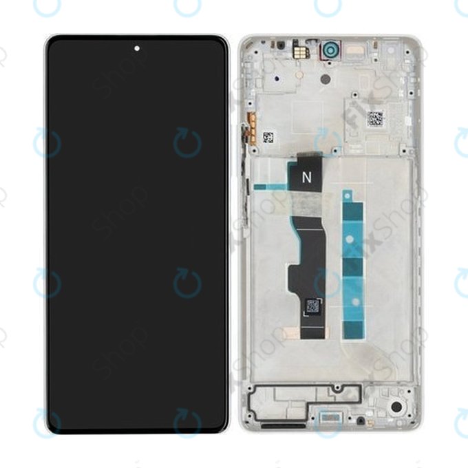 Xiaomi Redmi Note 13 5G 2312DRAABC - Ecran LCD + Sticlă Tactilă + Ramă (Arctic White) - 5600040N1700 Genuine Service Pack