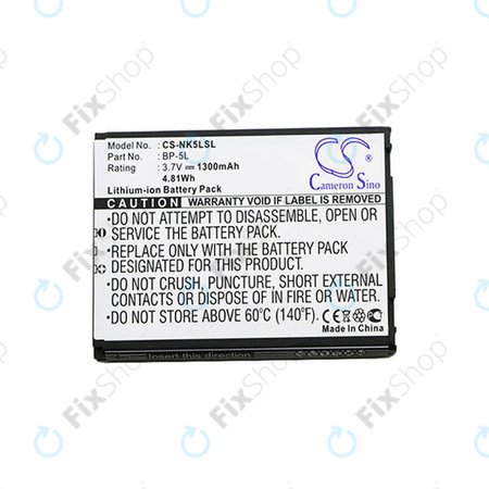 Baterie pentru Nokia 7710, 9500, E61, E62, N92, N800, 1300mAh, Li-Ion, 3.7V, BP-5L, HQ